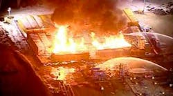 A gas well in Avella, Pa. exploded and caught fire, injuring three workers on Feb. 23. A gas well in Avella, Pa. exploded and caught fire, injuring three workers on Feb. 23.