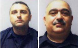 Lt. Steven Velaquez, left, and Firefighter Michel Baik. Lt. Steven Velaquez, left, and Firefighter Michel Baik.