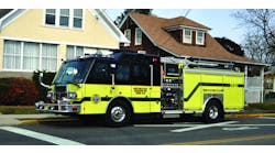 OCEAN VOLUNTEER FIRE COMPANY 1 in Point Pleasant Beach, NJ, has taken delivery of an E-ONE Quest pumper equipped with a 500-hp Cummins ISL engine, Hale Qmax 200-23 pump, 750-gallon UPF Poly Tank IIE water tank, 30-gallon foam tank, FoamPro 1600 foam system, Kussmaul Auto-Eject and Fire Research Focus lights. Indicate 2XX on the Reader Service Card.