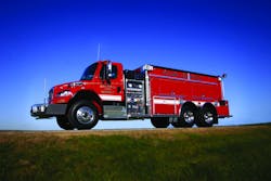 THE MATTAWAN, MI, VOLUNTEER FIRE DEPARTMENT has placed in service a Midwest Fire Model PT4 3000 tanker-pumper built on a Freightliner chassis. Components include a 330-hp Cummins engine, 1,000-gpm Hale MG pump and 3,000-gallon tank. Indicate 2XX on the Reader Service Card.