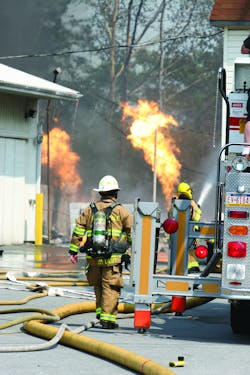 Firefighters should wear their self-contained breathing apparatus (SCBA) during overhaul because of an extreme risk of inhaling ultra-fine particles that can cause cancer, respiratory illness and heart disease. Firefighters should wear their self-contained breathing apparatus (SCBA) during overhaul because of an extreme risk of inhaling ultra-fine particles that can cause cancer, respiratory illness and heart disease.