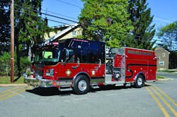 THE LINCOLN HOSE COMPANY in Middlesex, NJ, has placed in service a Smeal Sirius pumper equipped with a 500-hp Cummins ISL engine, Hale Qtwo 200-23L pump, 750-gallon UPF Poly Tank IIE water tank, 100-gallon foam tank, Akron foam system, Supervac Command Light, Task Force Tips RC3 Extenda-Gun deluge gun and Kussmaul Auto-Eject.