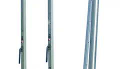 ELKHART BRASS has introduced the HERO Pipe high-rise system, designed to address the unique challenges of fires in skyscrapers and tall buildings beyond the reach of ladder trucks. The system enables firefighters to deliver a high volume of water at the point of attack from the exterior of the floor below. It can be set up for action in as little as three minutes with a two-person team. Once the proper attack points have been determined, the aluminum manifold is secured to the exterior of the floor below the incident. The telescopic waterway is made of anodized aluminum and is capable of delivering large volumes of water. Combined with Elkhart’s Sidewinder EXM monitor, a targeted stream can be directed by remote control.