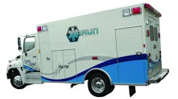 BRAUN INDUSTRIES INC. has debuted the Super Chief model ambulance on a Hino 258ALP chassis specifically designed for the fire-EMS service. With Braun&rsquo;s exclusive Solid Body construction, Ez-Glide side entry door, MasterTech III Multiplex electrical system and Braun&rsquo;s exclusive Vital Max Lighting, this module pairs with the Hino chassis. HINO Trucks is introducing this chassis to meet the need for a durable, roomy cab, smooth ride and superior reliability. The chassis is equipped with a Hino J08E Series eight-liter diesel engine and produces 220 hp with 520 pound/feet of torque.