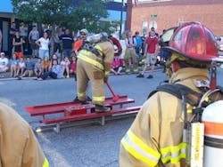 The infamous Keiser Sled event is part of the Firefighter Skills Challenge.