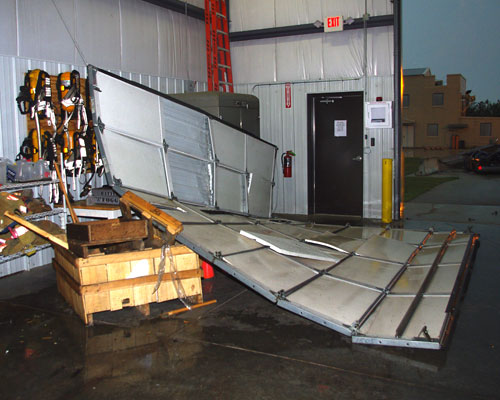 Some of the damage is seen at HRFD Station 3.