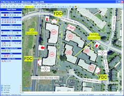 THE CAD ZONE INC. has announced the release of Version 9.0 of its Fire Zone diagramming software for the fire service. Features include: &bull; Faster user interface &ndash; Toolbars and menus have been re-designed to be more efficient. It&rsquo;s now much faster to find commands, change object properties and edit existing objects in the drawing. &bull; Aerial views from Bing maps &ndash; Enter the address or name of a facility to retrieve a recent satellite photo of the area and place it in the diagram as a background image. Place lines, notes and symbols on top the photo for a quick pre-plan. &bull; New 2D and 3D textures &ndash; New texture patterns can be used to show grass, water, asphalt, concrete, wood grain and more. &bull; New &ldquo;Heads Up Display&rdquo; &ndash; The user can now choose to automatically show object properties and geometry on-screen as they draw, updated in real time. &bull; Import AutoCAD 2011 drawings &ndash; Import existing drawings from AutoCAD 2011 and other CAD programs commonly available from building departments. &bull; Moving camera animations &ndash; Animations can now be created with a moving viewpoint by fixing the &ldquo;camera&rdquo; to any position on a moving symbol.