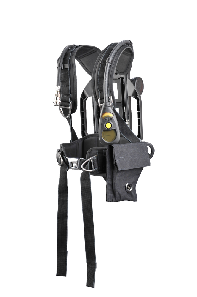 DR&Auml;GER has introduced the PSS 5000, a self-contained breathing apparatus (SCBA) that has been certified to meet the requirements of NFPA 1981:2007 for firefighting equipment concerning resistance to heat and fire. The unit provides a reliable supply of oxygen combined with a high level of comfort, and is tailored to meet the everyday requirements of firefighters. Its carrying system is adapted to the human body, as it remains stable and firmly fixed in place during heavy-motion operations and is positioned comfortably on the user&rsquo;s waist, back and shoulders. The support frames, made of carbon, are very light yet robust and thus easily resist shocks or falling objects. None of the materials will deform at high temperatures and are resistant to chemicals and oil. The medium- and high-pressure hoses are integrated into the carrying system without disturbing the wearer. Firefighters or rescue personnel can therefore work in confined spaces without fear of hoses becoming tangled or snagged. To ventilate in an emergency situation in which a workmate or a victim is found, a supplied air line is also available with an optional 20-inch and 40-inch multilink.