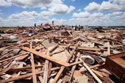 Tornado aftermath cleanup east of Piedmont, Okla. is seen on May 25. Tornado aftermath cleanup east of Piedmont, Okla. is seen on May 25.