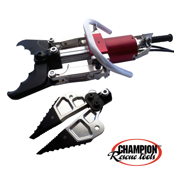 The New Super Beast was developed with new vehicle safety standards in mind as well as the safety of the user and their patients. As the automobile industry continues to create stronger vehicles, we at Champion Rescue Tools have continued to keep one step ahead by building the most powerful rescue tools in the industry. With up to 500,000 pounds of cutting force, the Super Beast will take the first responder into the next decade of automotive innovation. The Super Beast can change from a cutter to a spreader in seconds.
