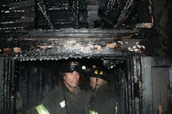 Crews were met with fire as well as heavy smoke throughout the structure. Crews were met with fire as well as heavy smoke throughout the structure.