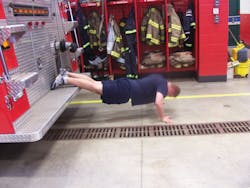 Tailboard push-ups. Tailboard push-ups.