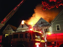 BUFFALO, NY, MAY 22, 2011 &ndash; Firefighters battled a second-alarm fire that involved three houses in Buffalo&rsquo;s Old 1st Ward. One firefighter was taken to the hospital with minor injuries.