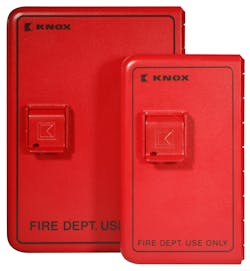 KNOX CO. has introduced a Knox Elevator Key Box that is now available in a smaller size. The smaller Mini Elevator Key Box is ideal for installations that do not require a door drop key. The UL 1037 box holds up to eight standard keys and meets the latest International Fire Code standard. The all-steel box is available in four colors with or without the &ldquo;Fire Dept. Use Only&rdquo; banner. The new key box can be keyed to a department&rsquo;s existing Knox System.