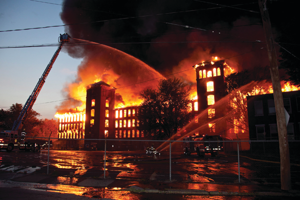The main building of the complex is now fully involved.