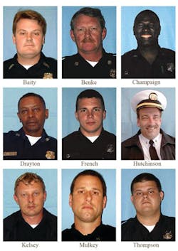 Killed in the June 18, 2007 blaze were Engineer Brad Baity, Capt. Mike Benke, Firefighter Melvin Champaign, Firefighter Earl Drayton, Assistant Engineer Michael French, Capt. Billy Hutchinson, Engineer Mark Kelsey, Capt. Louis Mulkey and Firefighter Brandon Thompson. Killed in the June 18, 2007 blaze were Engineer Brad Baity, Capt. Mike Benke, Firefighter Melvin Champaign, Firefighter Earl Drayton, Assistant Engineer Michael French, Capt. Billy Hutchinson, Engineer Mark Kelsey, Capt. Louis Mulkey and Firefighter Brandon Thompson.