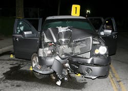 “As we approached the scene, I saw a green light coming from the car – it was a rifle laser light aimed at us.” “As we approached the scene, I saw a green light coming from the car – it was a rifle laser light aimed at us.”