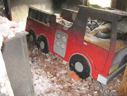 Four-year-old Chase Johnson's fire engine bed was badly damaged in a blaze and on Wednesday he was brought to Albany Station 11 to see the surprise the firefighters had for him. Four-year-old Chase Johnson's fire engine bed was badly damaged in a blaze and on Wednesday he was brought to Albany Station 11 to see the surprise the firefighters had for him.