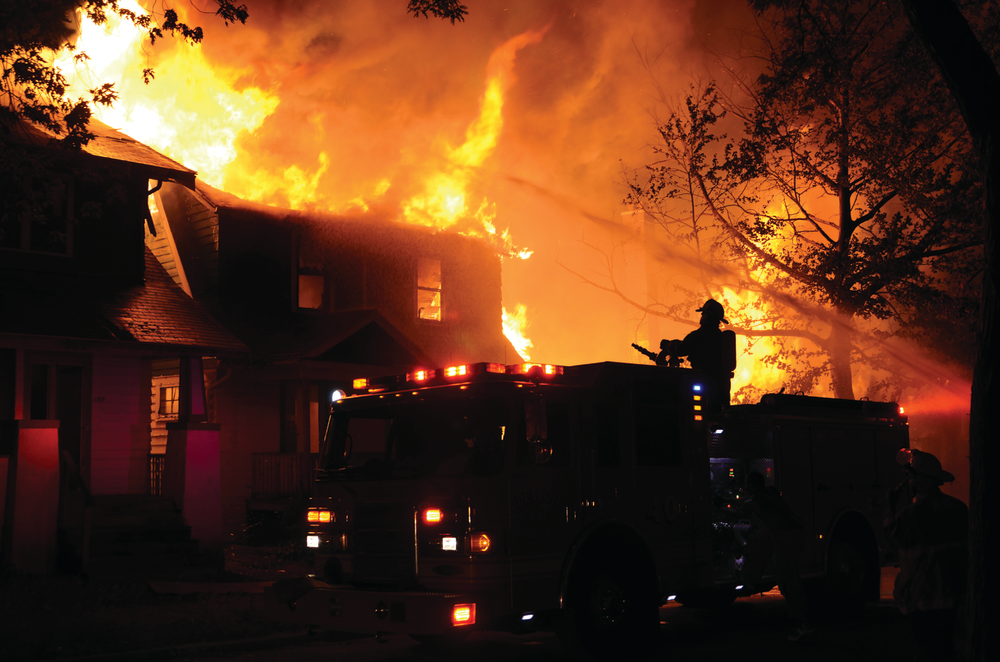 HIGHLAND PARK, MI, JULY 9, 2011 &ndash; The Highland Park and Detroit fire departments responded to a reported fire near their border. Upon Highland Park&rsquo;s arrival, two vacant houses were fully involved and fire was rapidly spreading to adjacent houses. Highland Park requested assistance from Detroit. Engine 51, Ladder 18 and Chief 8 remained on the scene. Highland Park Ladder 1 was set up at and put into operation. The fire spread to seven dwellings.