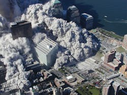 When the North Tower collapsed, smoke, dust and debris traveled northward. Firefighters, first responders and civilians could not outrun the dust cloud. When the North Tower collapsed, smoke, dust and debris traveled northward. Firefighters, first responders and civilians could not outrun the dust cloud.
