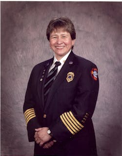 2011 Career Fire Chief of the Year, Debra Amesqua, of the City of Madison Fire Department in Madison, Wisc.