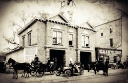 The City of Ocala, FL, Fire Department was established in 1885, when the city’s volunteer firefighters were organized into a career department. This photo taken in 1915 shows the department’s first motorized apparatus, a chief’s buggy. The following year, all apparatus were motorized and the fire horses were given to the Sanitation Department to pull garbage wagons. The City of Ocala, FL, Fire Department was established in 1885, when the city’s volunteer firefighters were organized into a career department. This photo taken in 1915 shows the department’s first motorized apparatus, a chief’s buggy. The following year, all apparatus were motorized and the fire horses were given to the Sanitation Department to pull garbage wagons.