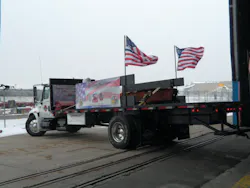 Transport vehicle on the way to Charlottesville, VA.