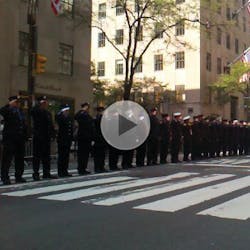 Watch footage before a service held for families of fallen 9/11 firefighters at St. Patrick&apos;s Cathedral in NYC.