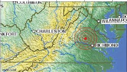 The epicenter of the earthquake was located in Louisa County, VA. The epicenter of the earthquake was located in Louisa County, VA.