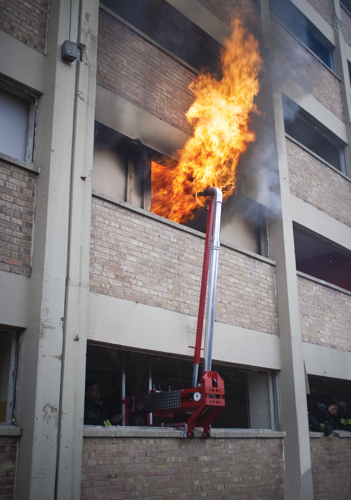 The HEROPipe is a device that can be used to attack high-rise fires from the exterior between floors.