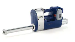 Rescue Ram HURST JAWS OF LIFE has introduced the R 411E, a rescue ram without hoses and able to be operated with or without a cord. The claws at the two ends can be rotated 360 degrees, enabling rescuers to apply the ram effectively in almost any precarious situation. The tool features an extended length of 47.2 inches with the extension accessory and is ideal for operations involving major accidents or off-road rescues. It features a piston stroke of 14.2 inches and a lifting force of 23,154 pounds.