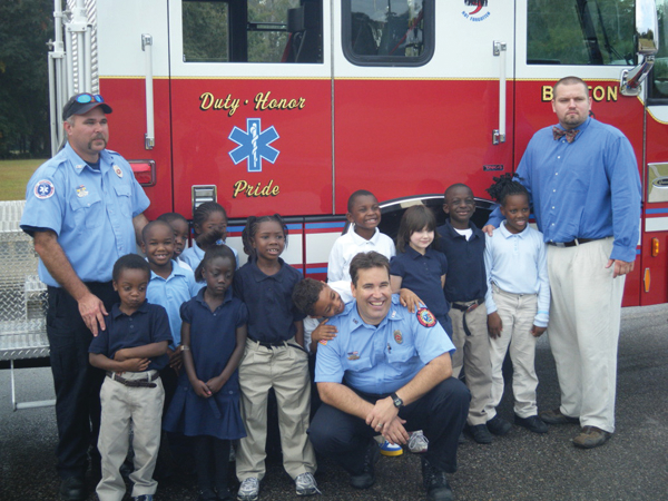 Visits to local schools and community events are a great way to spread the fire prevention message.