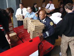 This year, 5,065 smoke alarms were collected by the program and distributed to local departments that will install them in high-risk and low-income households. This year, 5,065 smoke alarms were collected by the program and distributed to local departments that will install them in high-risk and low-income households.