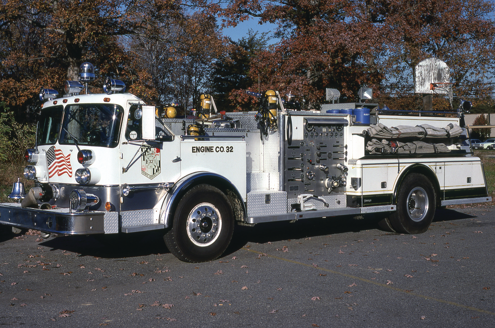 This 1971 Young pumper once operated by the Allentown Road, MD, Fire Department shows how SCBA and tools were mounted in the jump-seat area. Note the wide fenders, which reduced the width of the seating area.