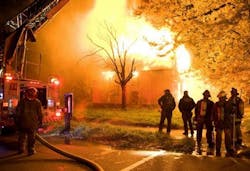 Detroit firefighters battle a blaze on Pennsylvania and Sylvester on Oct. 31, 2010. Detroit firefighters battle a blaze on Pennsylvania and Sylvester on Oct. 31, 2010.