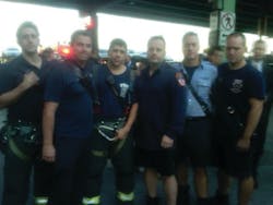 Members of Ladder 7, including Firefighter Robert Lopez, third from the right. Members of Ladder 7, including Firefighter Robert Lopez, third from the right.