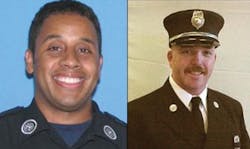 Firefighter Jonathan Croom and Lt. Charles 'Chip' McCarthy Firefighter Jonathan Croom and Lt. Charles 'Chip' McCarthy