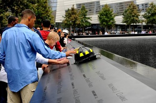 Families of the victims got their first look at the new 9/11 Memorial on Sept. 11, 2011.