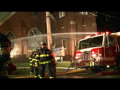 123111 Hatfield, Pa. Crews Battle Church Fire Firehouse