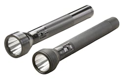 STREAMLIGHT has introduced the SL-20L and SL-20LP rechargeable flashlights. Both lights use a C4 LED to deliver up to 350 lumens measured system output and 60,000 candela peak beam intensity for long- range beam distance. The lights also feature a deep-dish parabolic reflector that optimizes peripheral illumination while providing a tight, focused beam. Both models feature a multi-function, push-button barrel switch that permits one-handed operation of the momentary, variable-intensity or strobe modes. The C4 LED is impervious to shock and has a 50,000-hour lifetime.
