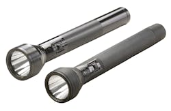 STREAMLIGHT has introduced the SL-20L and SL-20LP rechargeable flashlights. Both lights use a C4 LED to deliver up to 350 lumens measured system output and 60,000 candela peak beam intensity for long- range beam distance. The lights also feature a deep-dish parabolic reflector that optimizes peripheral illumination while providing a tight, focused beam. Both models feature a multi-function, push-button barrel switch that permits one-handed operation of the momentary, variable-intensity or strobe modes. The C4 LED is impervious to shock and has a 50,000-hour lifetime. STREAMLIGHT has introduced the SL-20L and SL-20LP rechargeable flashlights. Both lights use a C4 LED to deliver up to 350 lumens measured system output and 60,000 candela peak beam intensity for long- range beam distance. The lights also feature a deep-dish parabolic reflector that optimizes peripheral illumination while providing a tight, focused beam. Both models feature a multi-function, push-button barrel switch that permits one-handed operation of the momentary, variable-intensity or strobe modes. The C4 LED is impervious to shock and has a 50,000-hour lifetime.