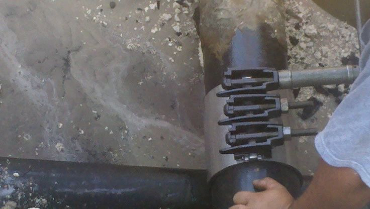 The gas main was fused to a water line as a result of an indirect lightning strike.