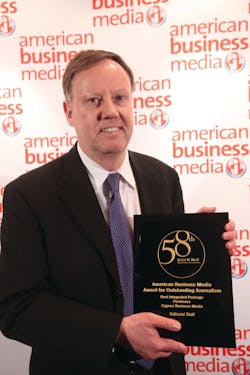 Associate Publisher Jeff Barrington accepted the award and thanked the Firehouse staff and 'all the firefighters who shared their stories with us.' Associate Publisher Jeff Barrington accepted the award and thanked the Firehouse staff and 'all the firefighters who shared their stories with us.'