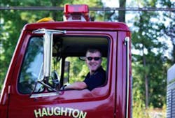 Haughton Firefighter Sean Stewart was struck by a Ford F-250 while collecting donations for the Muscular Dystrophy Association on May 8. Haughton Firefighter Sean Stewart was struck by a Ford F-250 while collecting donations for the Muscular Dystrophy Association on May 8.