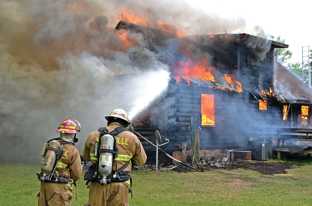 Nash County, NC, April 15, 2012 log home fire