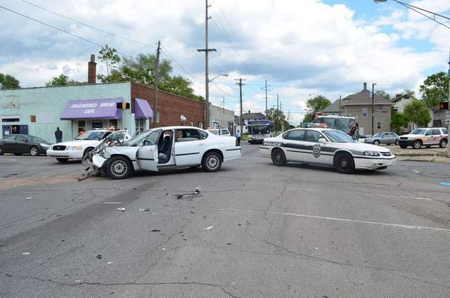 A woman and her young daughter sustained minor injuries when their vehicle collided with a Indianapolis ladder truck on May 9.