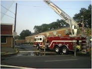 Photo 1: The front of the incident belongs to the truck company; in the event of potential collapse, flanking the building is a better strategy.