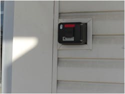 Photo 1: Having rapid access to the building can do a lot to limit the damage the fire is causing. These entry lock key system devices allow fire departments to gain access with limited damage.