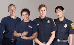 The &apos;Lives on Fire&apos; participants. From left to right: Rose Grier, Nica Vasquez, Michele Dyck and Diley Greiser.