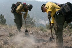 Firefighters from the Granite Mountain Hotshots of Prescott, Ariz., cut a fire line along a mountain ridge outside Mogollon, N.M., on June 2. Firefighters from the Granite Mountain Hotshots of Prescott, Ariz., cut a fire line along a mountain ridge outside Mogollon, N.M., on June 2.